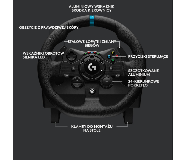 Logitech G923 Xbox Series X|S/Xbox One/PC - 583224 - zdjęcie 10